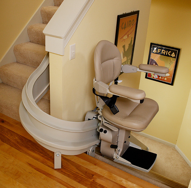 City curved stair chair lift